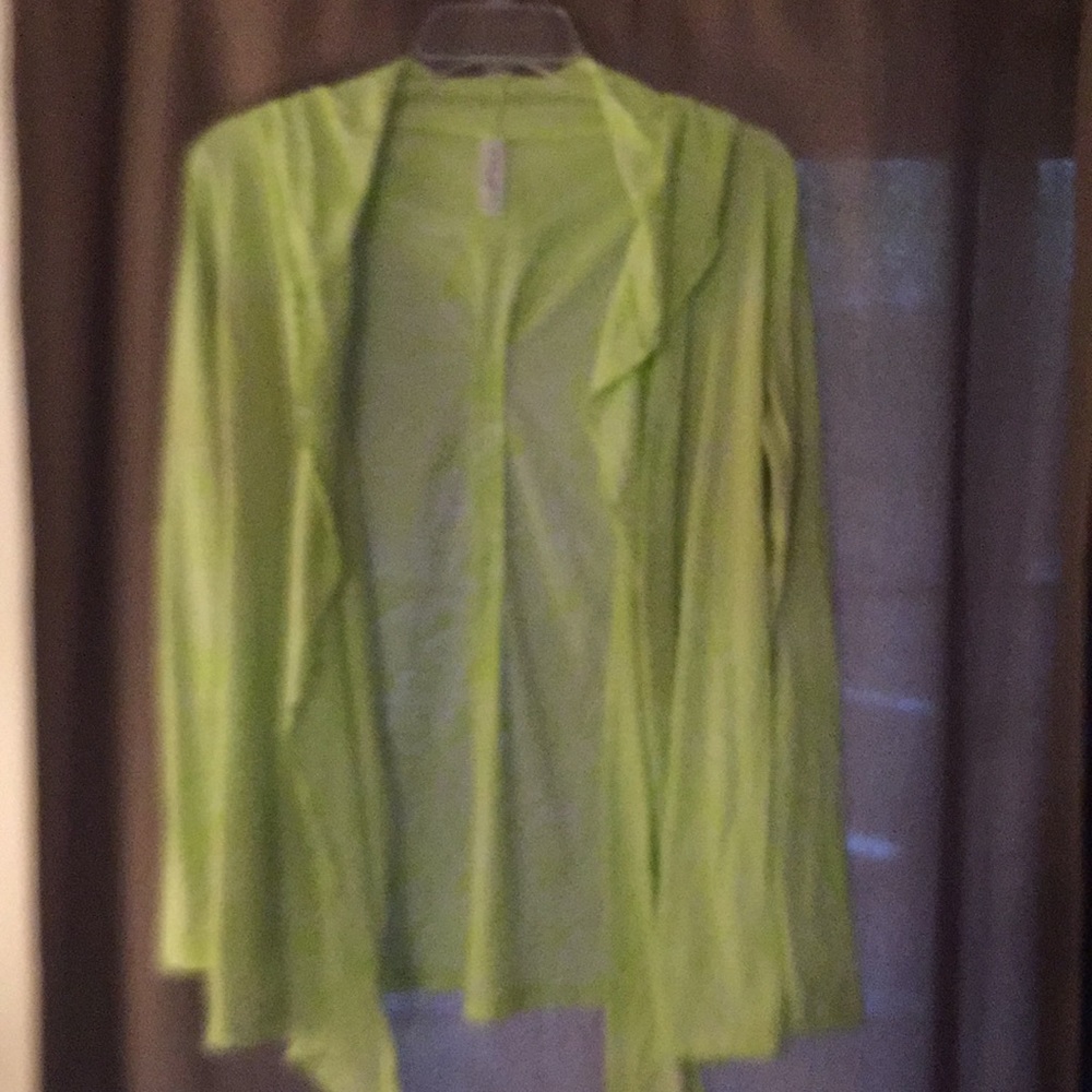 Light weight green and white performance Jacket